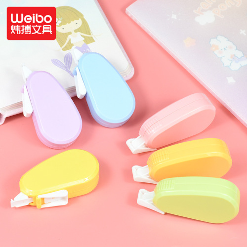 Weibo New Products Factory Wholesale Direct Sales Mini Cartoon Cute 6 Pack Internet Celebrity Large Capacity Correction Tape