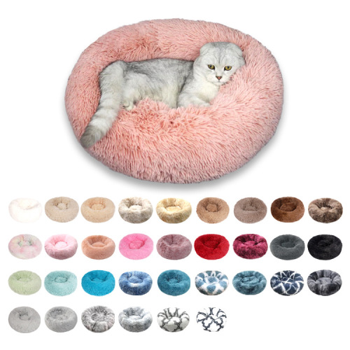 Doghouse Cathouse Plush round Autumn and Winter pet Products Sofa Discount Pet Nest Bed Dog Mat Cat Pad Pet Mat
