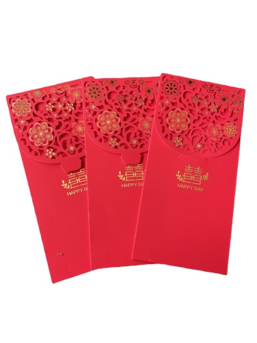 B17 New Wedding Chinese High-End Hollow out Creative Thousand Yuan Red Envelope Company Logo New Year Profit