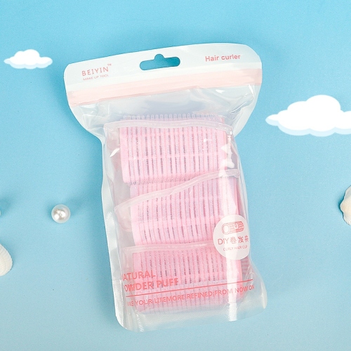 bagged household large hair rolls 3 pack shaping self-adhesive hair rollers fixed roll lazy loose roll eight-word bangs