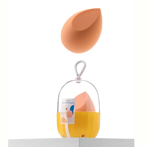single makeup sponge beauty egg do not eat powder wet and dry use delicate oblique surface cute portable breathable box