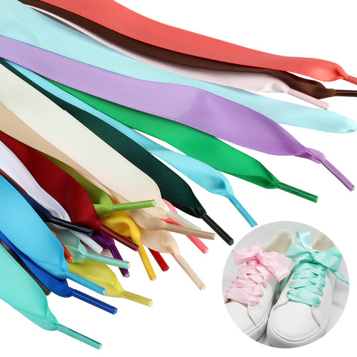 Factory Direct Sales [12] Fashion Ribbon Shoelace Ribbon Shoelace 2cm Wide and 1 M Long