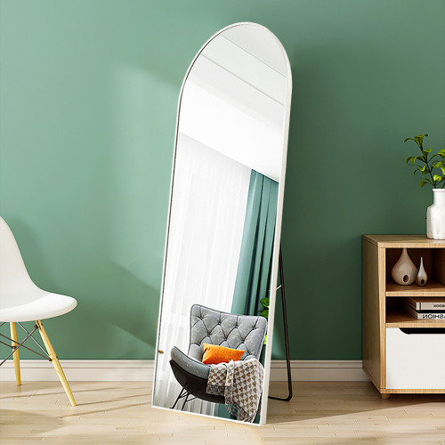 Full-Body Floor Mirror Aluminum Alloy Dressing Mirror Hanging and Swing Dual-Use Modern Simple Clothing Store Ins Style Slimming Full-Length Mirror