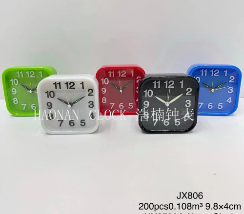 INS Style Simple Fashion Nordic Style Clock Bedside Boys and Girls Three-Dimensional Word Square Alarm Clock