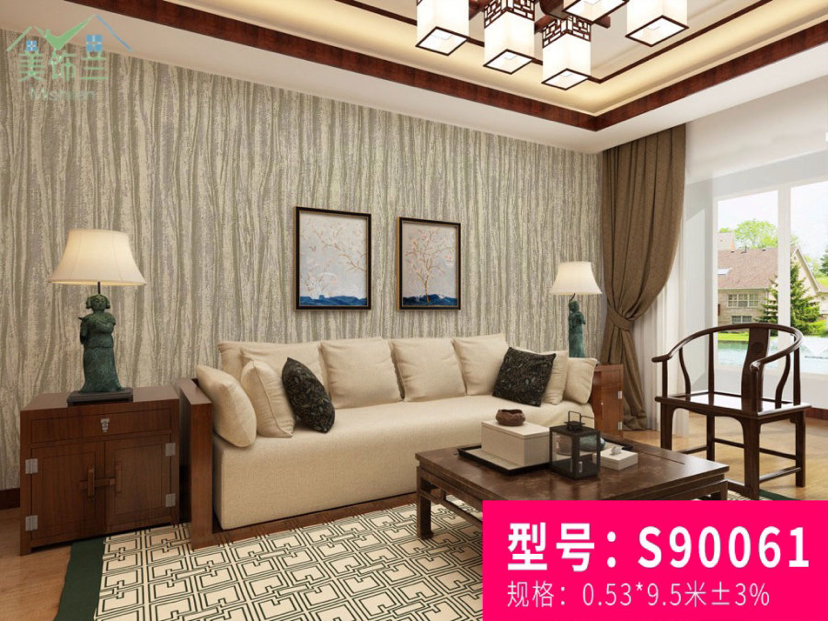 无纺布墙纸现代简约素色客厅卧室壁纸非自粘条纹背景墙房间壁纸详情4