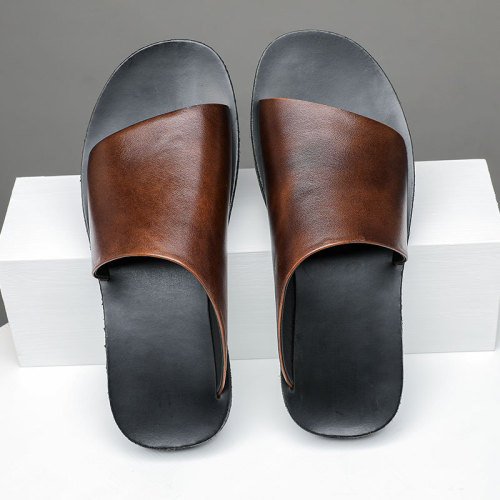 Sandals Men‘s Summer New Men‘s Shoes Cowhide trendy Fashion Beach Shoes Men‘s Leather Casual Shoes