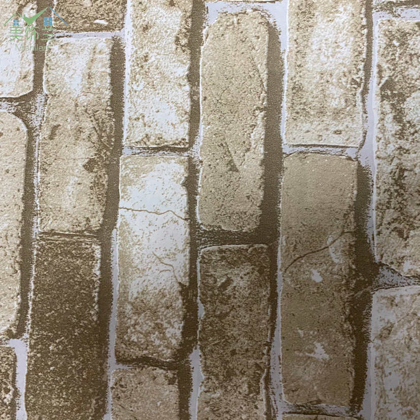 无纺墙纸砖块纹家装办公室卧室客厅电视背景墙工程宾馆酒店壁纸详情5