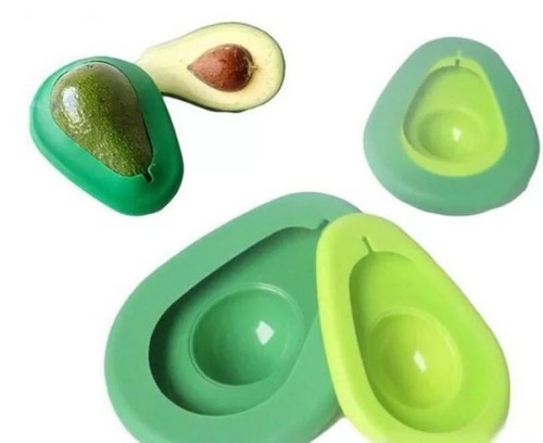 TV Products Kitchen Gadgets Silicone Vegetable and Fruit Fresh-Keeping Cover Avocado Avocado Fresh-Keeping Cover 2-Piece Set