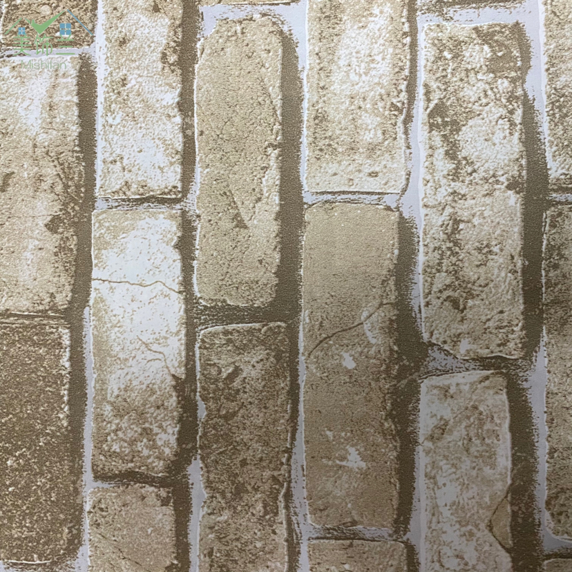 无纺墙纸砖块纹家装办公室卧室客厅电视背景墙工程宾馆酒店壁纸详情6