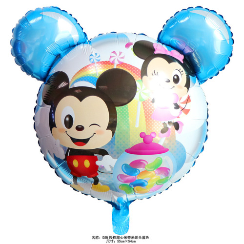 Sweetheart Mickey Headwear Aluminum Balloon Minnie Mickey Theme Party Decoration Layout Balloon Cross-Border