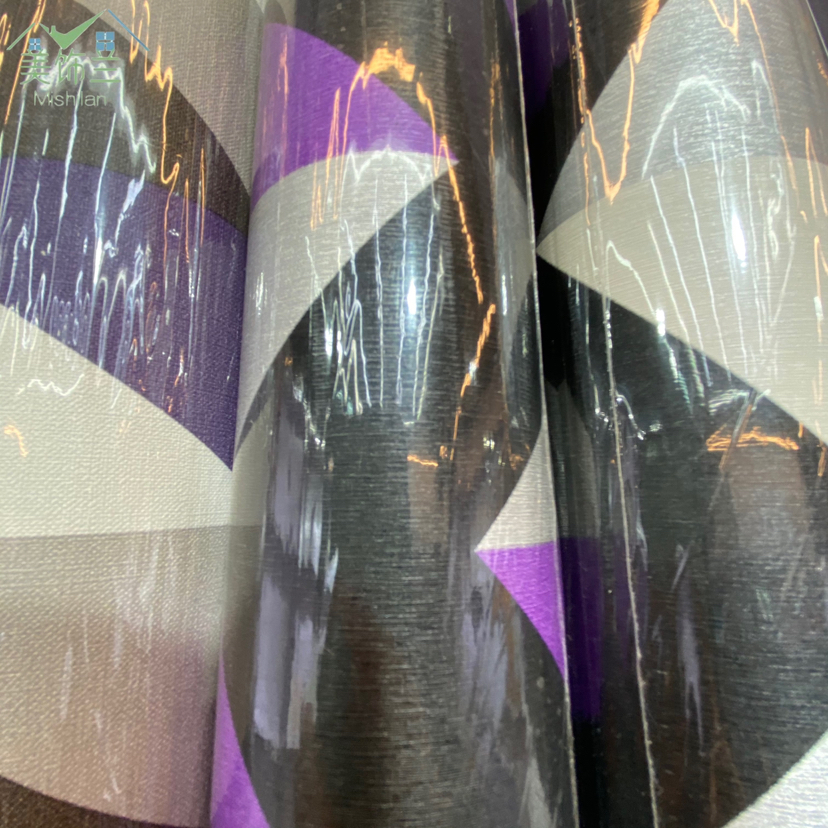 防潮 防水墙纸 3D花纹几何图形PVC非自粘客厅卧室墙面装饰壁纸详情4