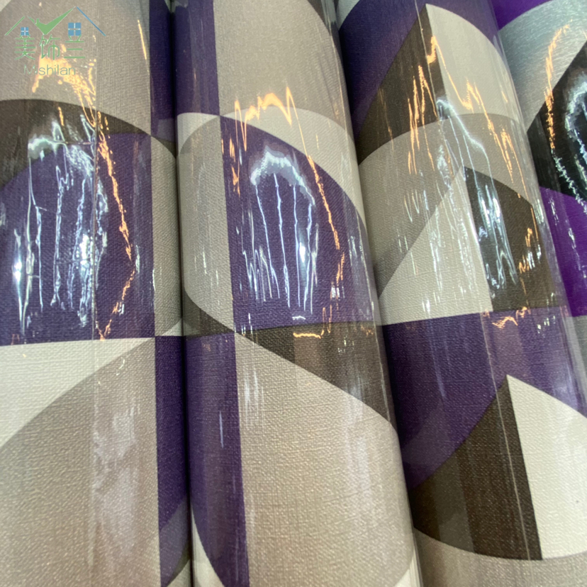 防潮 防水墙纸 3D花纹几何图形PVC非自粘客厅卧室墙面装饰壁纸详情5