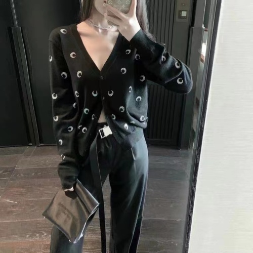 2023 korean style new personalized fashion casual large size short v-neck striped long sleeve knitted cardigan women can wear outside