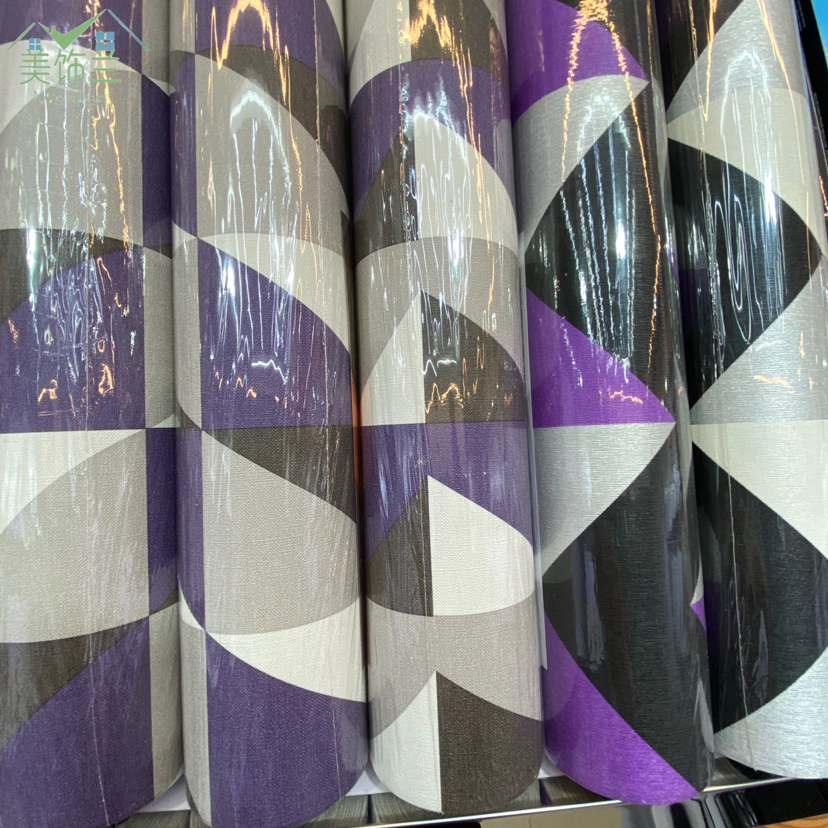 防潮 防水墙纸 3D花纹几何图形PVC非自粘客厅卧室墙面装饰壁纸详情7