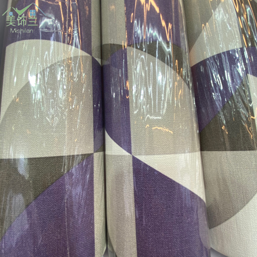 防潮 防水墙纸 3D花纹几何图形PVC非自粘客厅卧室墙面装饰壁纸详情6