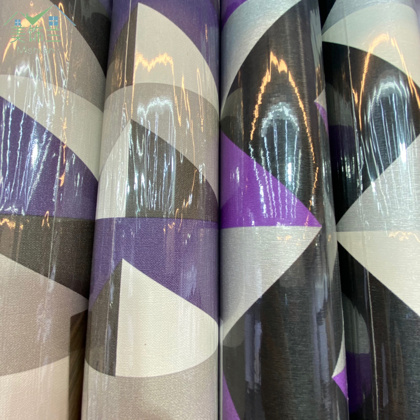 防潮 防水墙纸 3D花纹几何图形PVC非自粘客厅卧室墙面装饰壁纸详情8