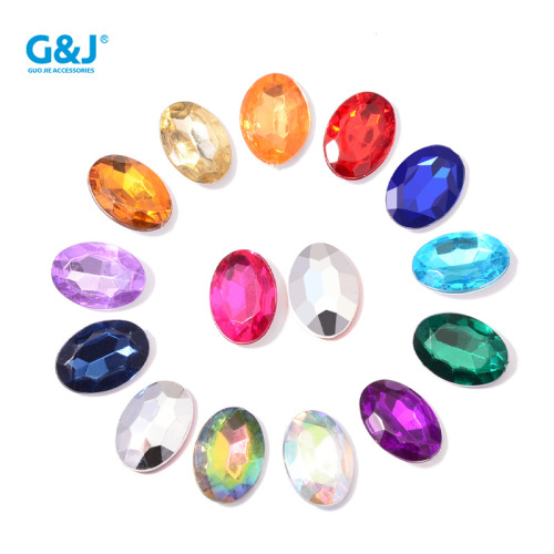 Pointed Oval Acrylic Egg-Shaped Rhinestone Accessories Viscose Crystal Stone Women‘s Shoes Root Shoe Flower Hair Accessories Patch 
