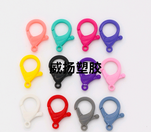 DIY Plastic Lobster Clasp 25mm Small Color Ornament Acrylic Lobster Clasp Mask Chain Buckle Keychain Hook