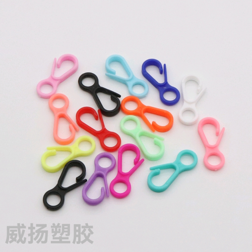 plastic small hook plastic lobster buckle bag chain buckle mask chain diy ornament accessories color keychain