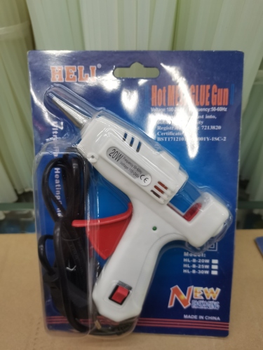 Factory Direct Sales Portable 20W Household Small Hot Melt Glue Gun with Switch Supporting 7mm Glue Stick