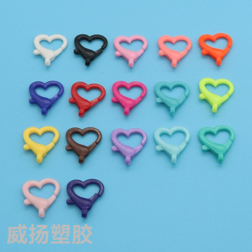plastic lobster clasp peach heart buckle heart buckle color connecting keychain diy ornament accessories candy mask chain buckle