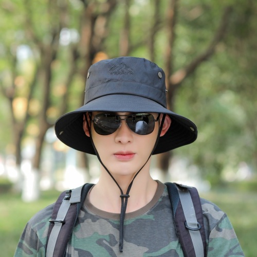 2022 Male Summer Outdoor Mountaineering Tourism sun Protection Sun Hat UV Protection Fishing Hat Big Brim Fisherman Hat