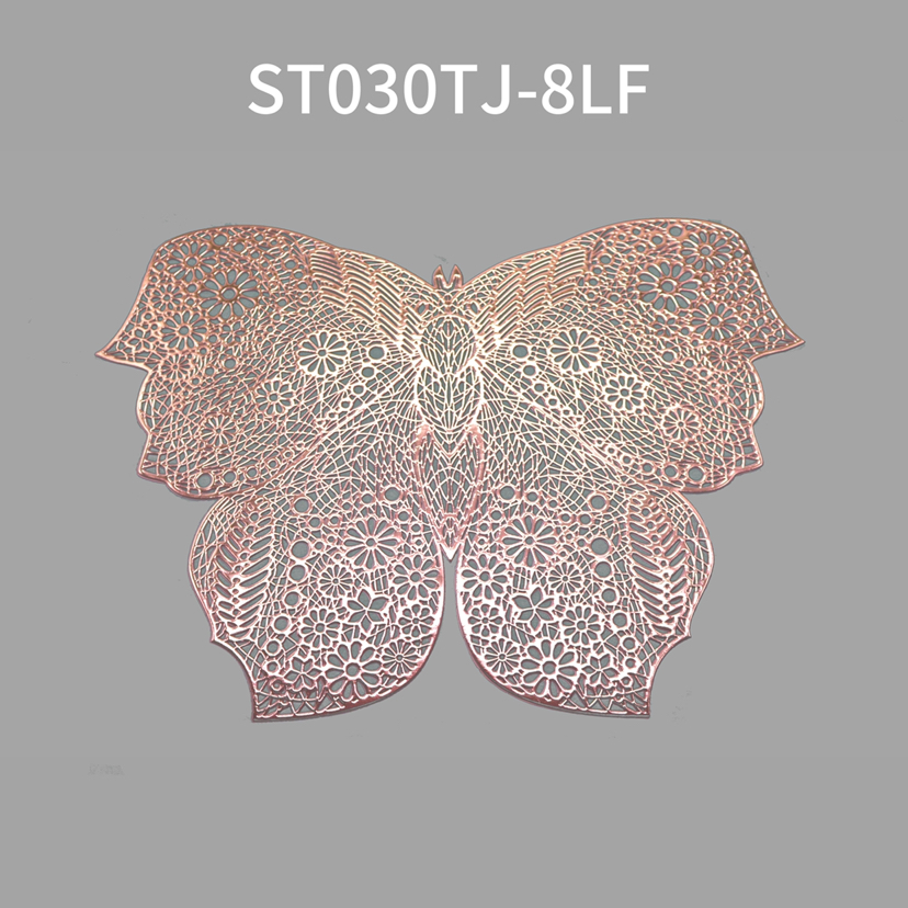 餐垫隔热餐桌垫子防烫镂空蝴蝶PVC欧式家用锅垫西餐碗杯垫耐热防详情3