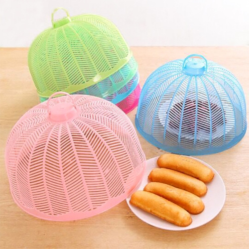 environmentally friendly plastic fly-proof anti-mosquito mini food cover cover vegetable cover rice cover umbrella bowl cover 2 yuan store department store wholesale