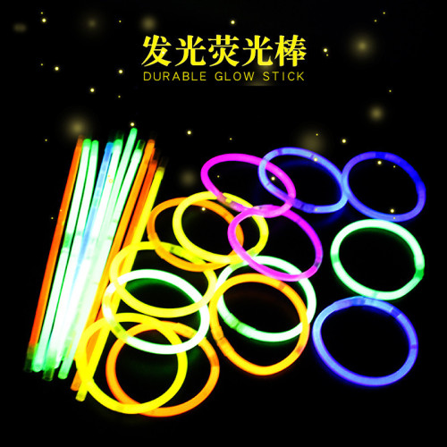 TikTok‘s Same Style Colorful Luminous Light Stick Dream Fluorescent Bracelet 50 Pieces 100 Pieces Tube Pack Internet Celebrity Luminous Toys