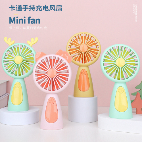 2022 new products factory direct cute pet handheld fan with colorful light usb rechargeable fan portable fan