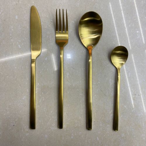[huilin] 201 stainless steel tableware titanium sanding korean hotel knife and fork spoon cross-border hot