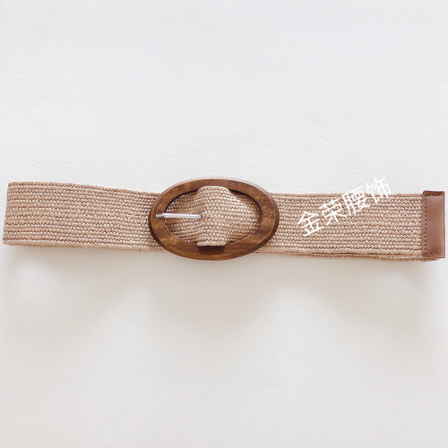 straw women‘s woven belt widened summer decoration with skirt accessories waist collection belt thick waist seal bandage elastic