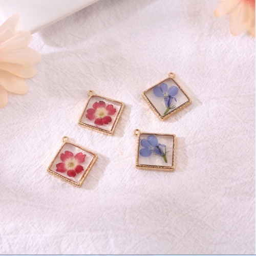plant dried flower epoxy resin diy pendant jewelry earrings necklace accessories material