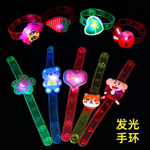 Luminous Flash Wrist Strap Flash Watch Band Stall Supply Cartoon Bracelet Luminous Toys Wholesale
