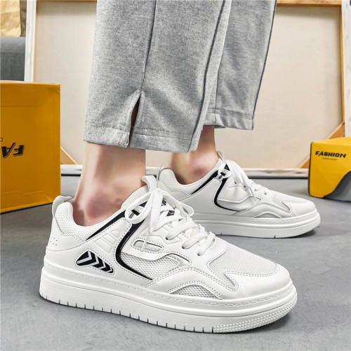 2022 Spring New Simple Board Shoes College Style Platform White Shoes Trendy Sports Casual Men‘s Shoes