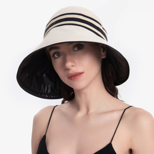 [hat hidden] sun protection hat female air top bucket hat big brim cover face sun hat uv protection sun hat