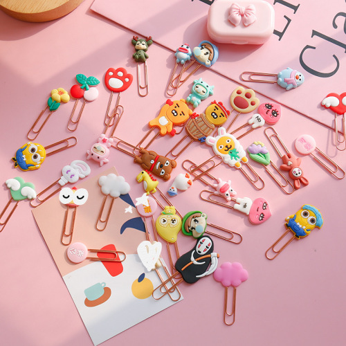 cute paper clip bookmark creative cartoon paper clip student office note hand book decoration small pin wholesale