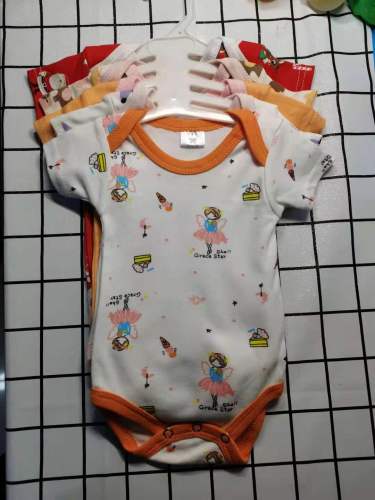 infant 5-piece short sleeve jumpsuit baby jumpsuits short crawling suit butt wrap clothes