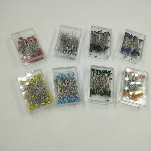 Factory Supply 27mm Color Glass Needle Thumbtack Pearl Needle Glass Thumbtack Register Pin Fixing Needle