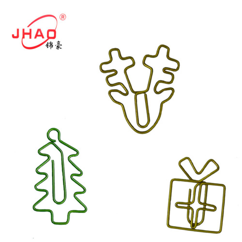 christmas creative special-shaped color paper clip christmas deer paper clip christmas tree paper clip gift paper clip