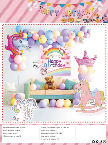 Amazon Birthday Balloon Set Theme Layout Large Set Combination Birthday Surprise party Boys and Girls 