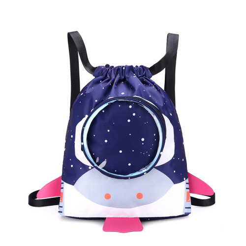 New Children‘s Space Swimming Bag Wet and Dry Separation Storage Bag Drawstring Backpack Children‘s Schoolbag 