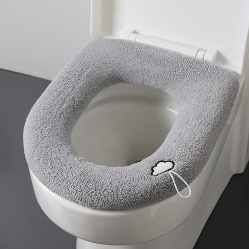 toilet seat household winter thickened plush toilet cushion toilet cover four seasons universal fleece-lined toilet cover ring cushion