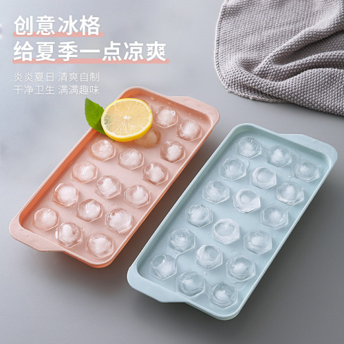 ice cube spherical refrigerator frozen ice cube mold with lid homemade edible round ice hockey ice cube box plastic ice box