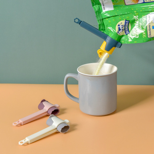 2814 snack sealing milk powder clip plastic discharge nozzle clip food bag sealing clip food sealing clip