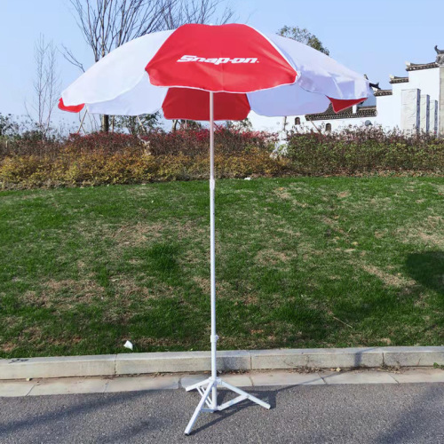 red and white outdoor sunshade beach umbrella 40 inch with table sun umbrella printing advertising beach umbrella
