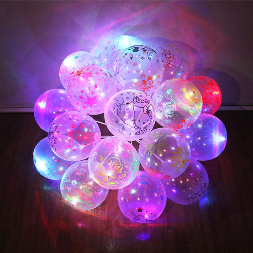 Luminous Balloon with LED Flash Luminous Micro-Commerce Push Scan Code Activity Small Gifts a Variety of Flash Cartoon Balloons 