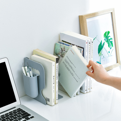 Simple Retractable Book Stand with Pen Holder Desktop Book Holder folding Shelf Desk Book Holder Office Storage Book Holder 