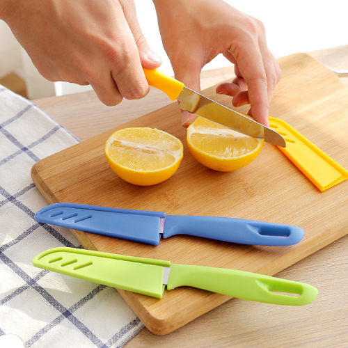 1144 Candy Color Fruit Knife Stainless Steel Melon Fruit Peeler Portable Knife