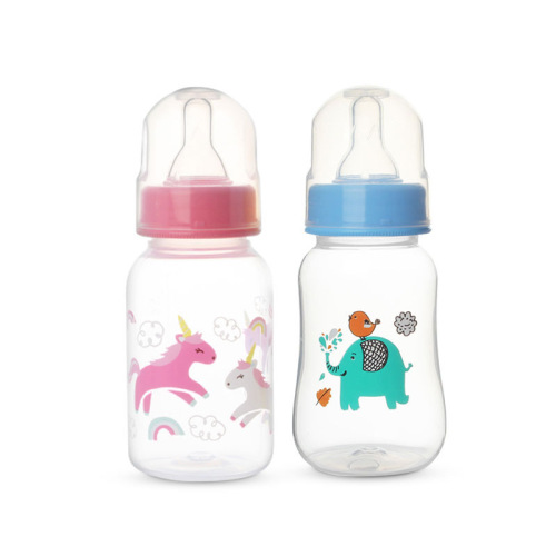 125Ml Standard Caliber Feeding Bottle Newborn Anti-Flatulence Plastic Pp Feeding Bottle Straight Curved Baby Feeding Bottle